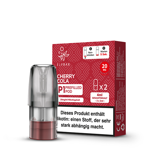 Elfbar Mate500 Einweg P1 Pod - Cherry Cola - 20mg Nikotinsalz 2ml