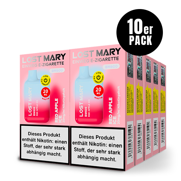 Lost Mary BM600 - Einweg E-Zigarette - Red Apple Ice 20mg/ml