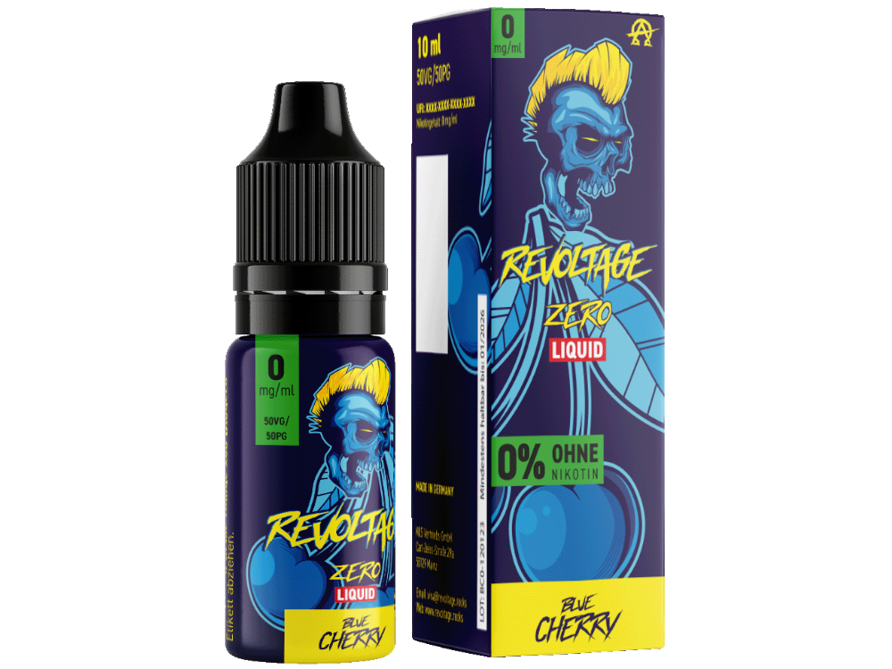 Revoltage Liquid Blue Cherry 0 mg/ml